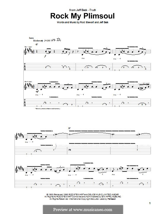 Rock My Plimsoul: For guitar with tab by Rod Stewart