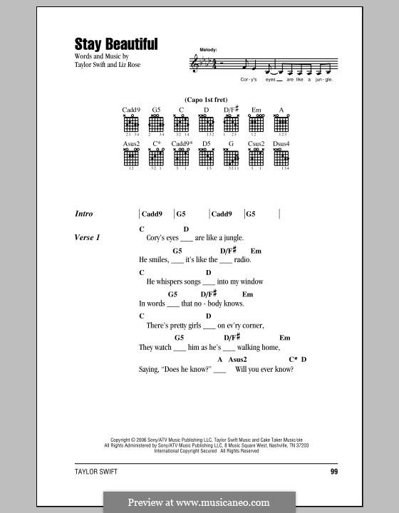 Lyrics And Chords With Chord Boxes