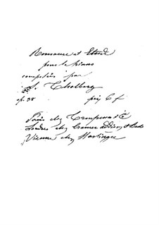 Romance and Etude in A Major, Op.38: Romance and Etude in A Major by Sigismond Thalberg