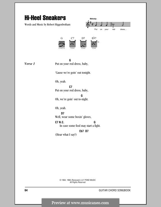 Hi-Heel Sneakers (Tommy Tucker): Lyrics and chords by Robert Higginbotham