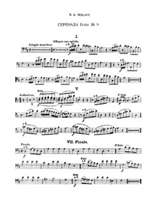 Serenade for Orchestra No.9 in D Major 'Posthorn', K.320: Excerpts for bassoon by Wolfgang Amadeus Mozart