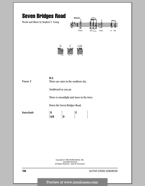 Seven Bridges Road (The Eagles): Lyrics and chords by Stephen T. Young