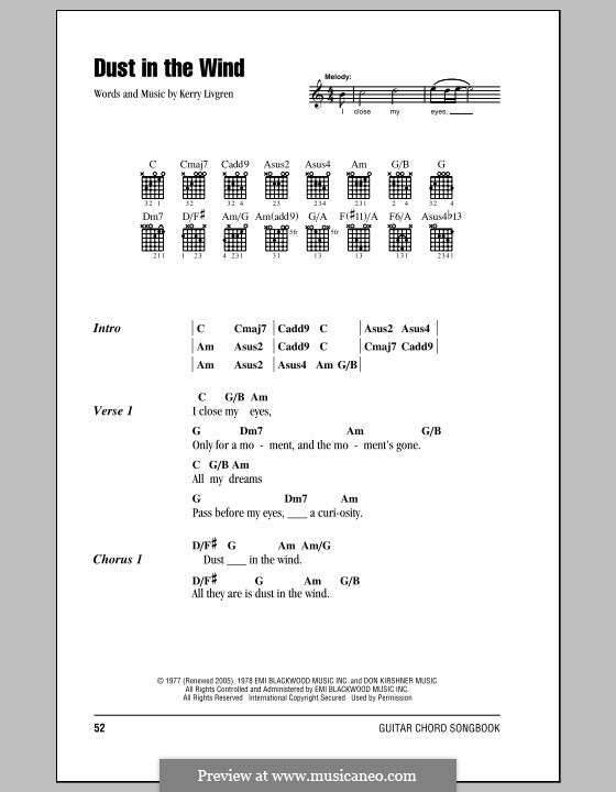 Dust in the Wind (Kansas): Lyrics and chords by Kerry Livgren