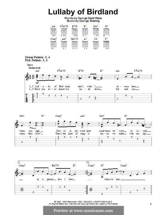 Lullaby of Birdland (Ella Fitzgerald) by G. Shearing on MusicaNeo