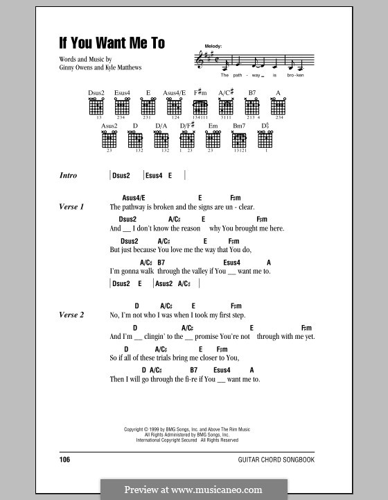 If You Want Me To: Lyrics and chords by Kyle Matthews