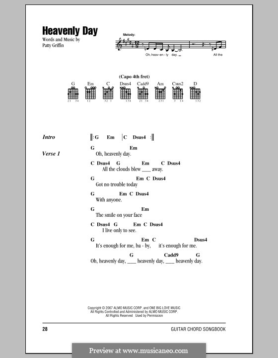 Heavenly Day: Lyrics and chords by Patty Griffin