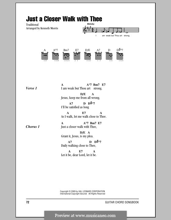 Just a Closer Walk with Thee: Lyrics and chords by folklore