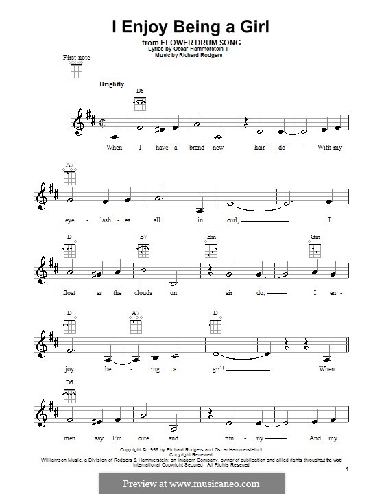 I Enjoy Being a Girl (from Flower Drum Song) by R. Rodgers on MusicaNeo