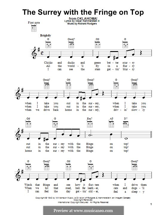 The Surrey with the Fringe on Top: For ukulele by Richard Rodgers