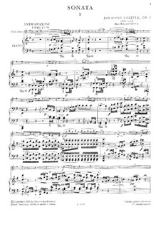 Sonata for Violin and Piano, Op.5: Sonata for Violin and Piano by Jan Václav Voříšek