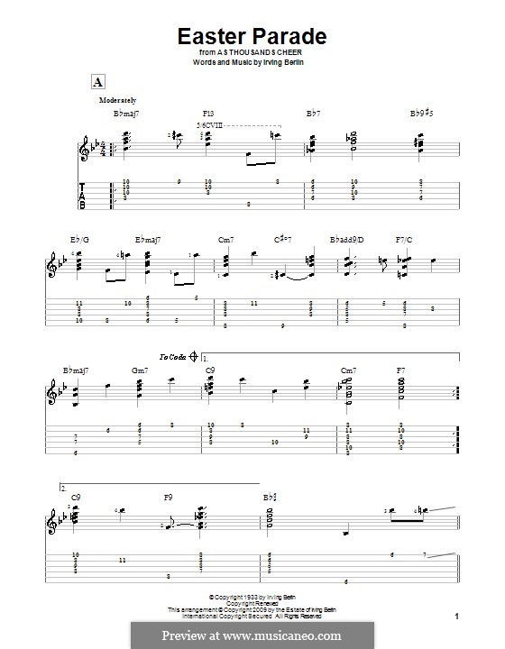 Easter Parade by I. Berlin - sheet music on MusicaNeo