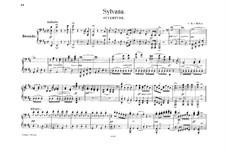 Silvana, J.87: Overture, for piano four hands by Carl Maria von Weber