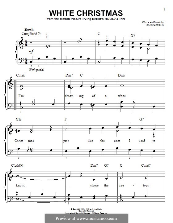 Last christmas ноты. White Christmas Ноты. White Christmas Ноты для пианино. Im Dreaming of a White Christmas Ноты. White Christmas Irving Berlin Ноты