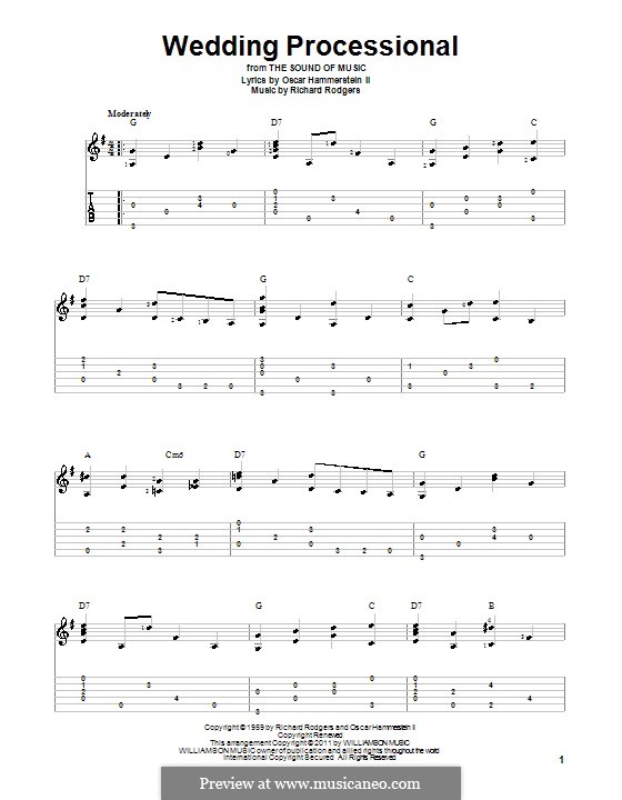 Wedding Processional: For guitar with tabulature by Richard Rodgers