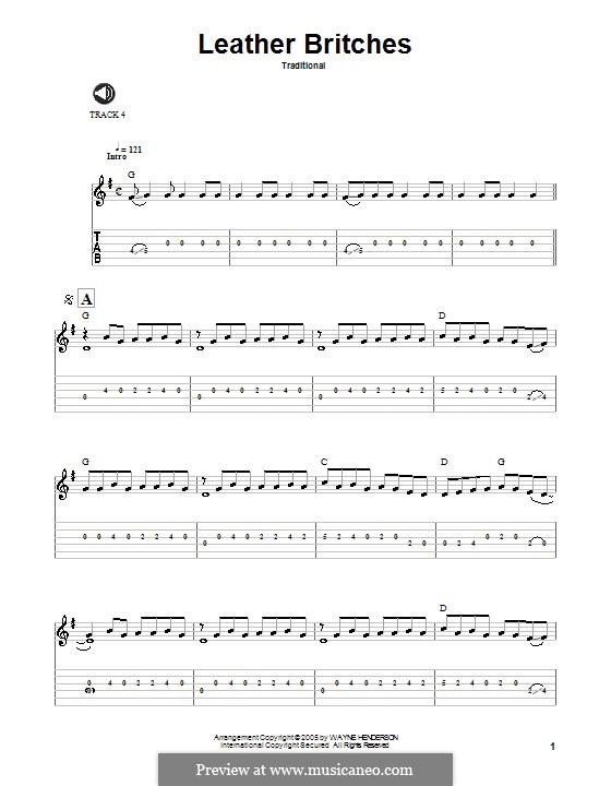 Leather Britches: For guitar with tab by folklore
