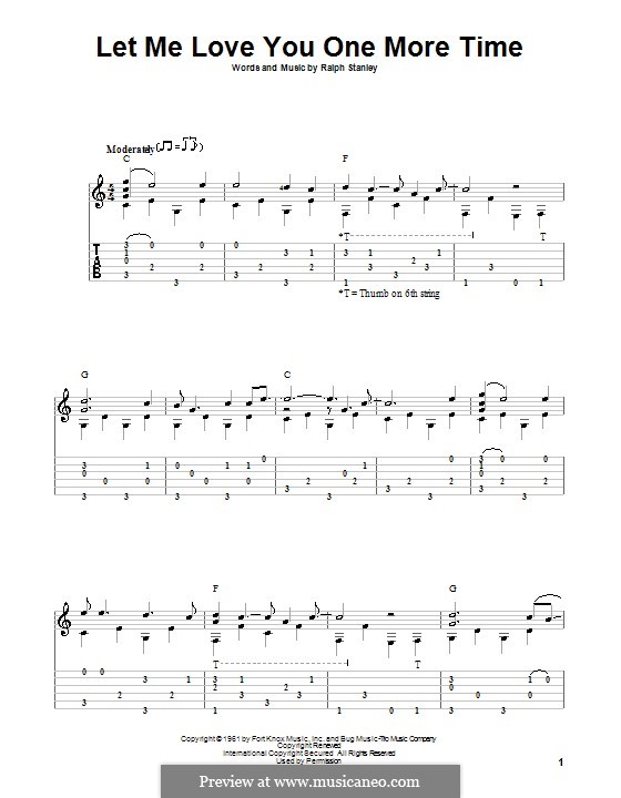 Let Me Love You One More Time: For guitar with tab by Ralph Stanley