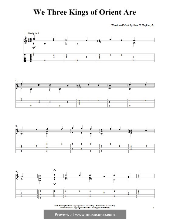 Instrumental version: For guitar with tabulature (A Minor) by John H. Hopkins Jr.