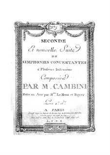 Symphonies Concertantes: Second Suite, No.5 for two violins and orchestra by Giuseppe Maria Cambini