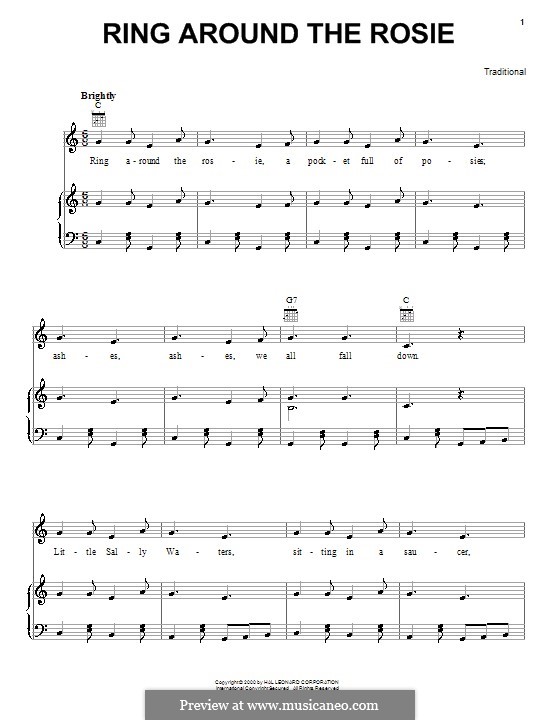 Ring Around the Rosie: For voice and piano (or guitar) by folklore