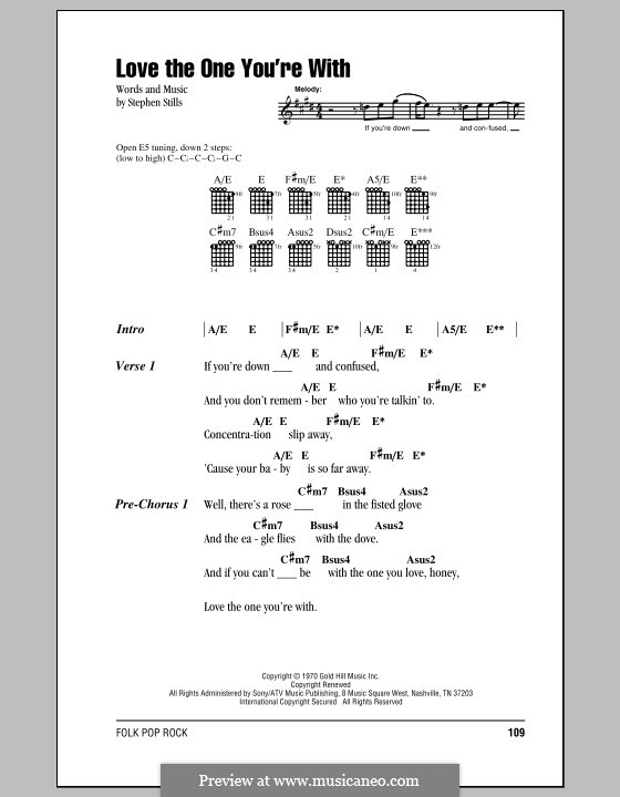 Love the One You're with (Crosby, Stills & Nash): Lyrics and chords by Stephen Stills