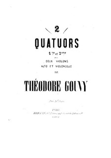 String Quartet No.1, Op.16: Parts by Louis Théodore Gouvy