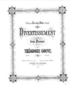 Divertissement for Two Pianos, Op.78: First part, second part by Louis Théodore Gouvy