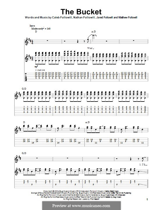 The Bucket (Kings of Leon) by A.C. Followill, J. Followill, M