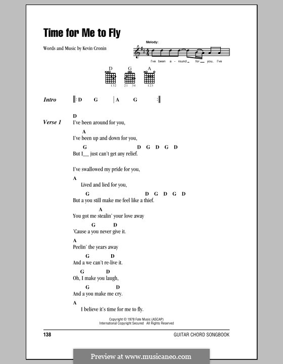 Time for Me to Fly (REO Speedwagon): Lyrics and chords by Kevin Cronin