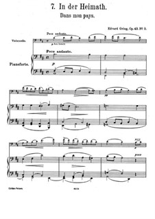 Six Pieces, for Cello and Piano: Six Pieces, for Cello and Piano by Edvard Grieg