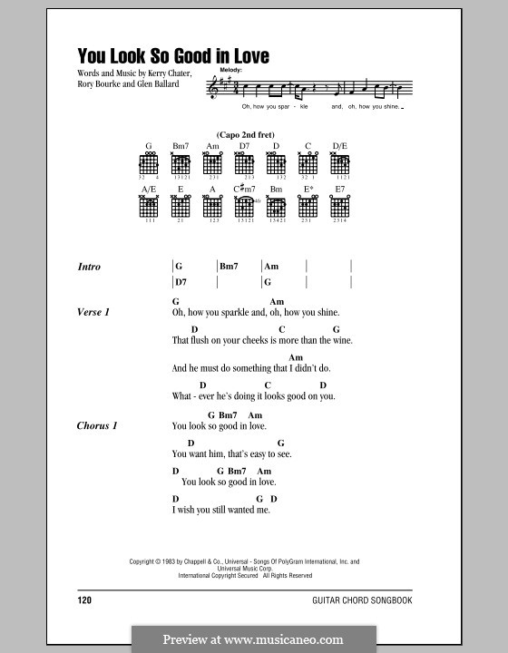 You Look So Good in Love (George Strait): Lyrics and chords by Glen Ballard, Kerry Chater, Rory Bourke