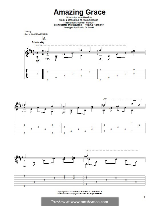 For one instrument (printable scores): For guitar by folklore