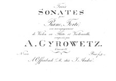Three Sonatas for Piano Trio, Op.55: Three Sonatas for Piano Trio by Adalbert Gyrowetz