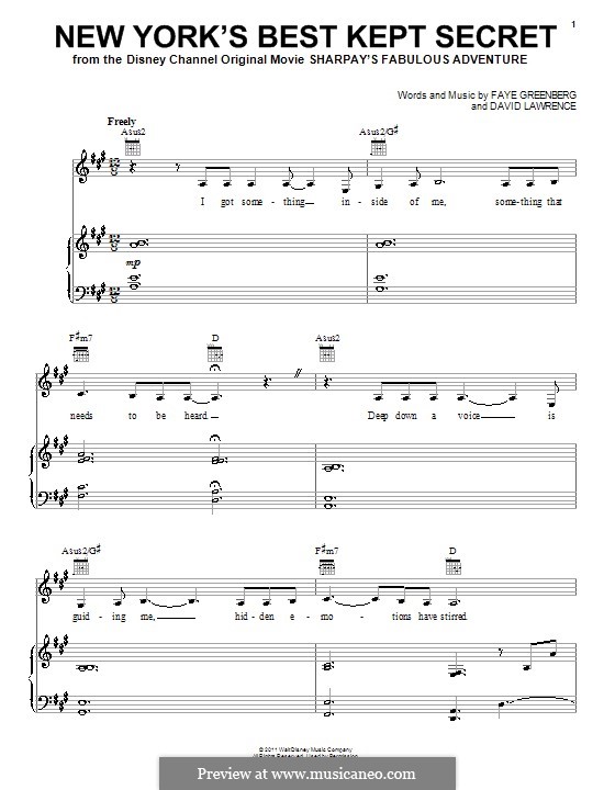 New York's Best Kept Secret by D.N. Lawrence - sheet music on MusicaNeo