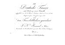 Twelve German Dances and Coda, Op.25: Twelve German Dances and Coda by Johann Nepomuk Hummel