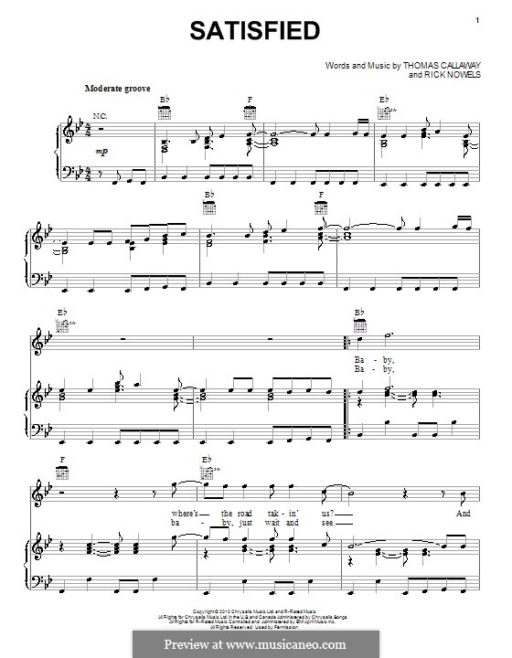 Satisfied (Cee Lo Green) by R. Nowels, T. Callaway on