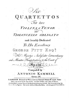 Six String Quartets, Op.4: Six String Quartets by Antonín Kammel