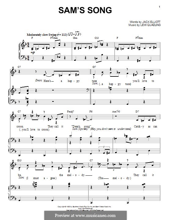Sam's Song (The Happy Tune): For voice and piano by Jack Z. Elliott, Lew Quadling