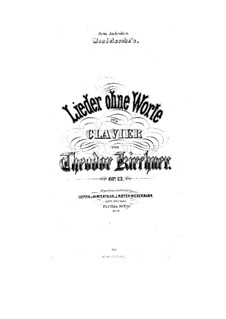 Songs Without Words, Op.13: Songs Without Words by Theodor Kirchner