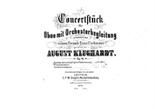 Concert Piece for Oboe with Orchestra, Op.18: Concert Piece for Oboe with Orchestra by August Klughardt