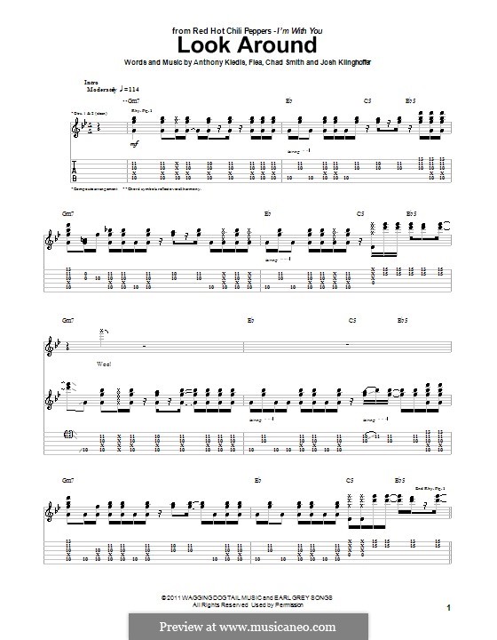 Look Around (Red Hot Chili Peppers): For guitar (with tab) by Flea, Anthony Kiedis, Chad Smith, Josh Klinghoffer