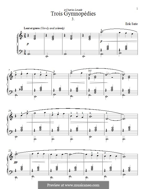 Gymnopédies: No.3 by Erik Satie