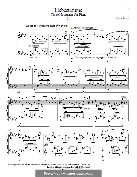 Nocturne No.1: For piano by Franz Liszt