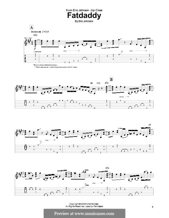 Fatdaddy: For guitar with tab by Eric Johnson