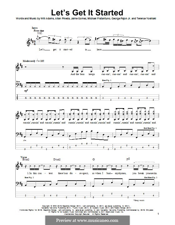 Lets get is started. Black eyed Peas Lets get started. Let`s get it started. Lets get it started песня. Pump it the Black eyed Peas Ноты.