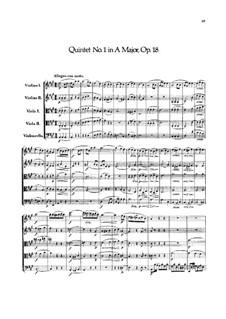 String Quintet No.1 in A Major, Op.18: Full score by Felix Mendelssohn-Bartholdy