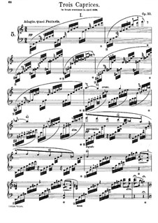 Three Caprices, Op.33: Complete set by Felix Mendelssohn-Bartholdy