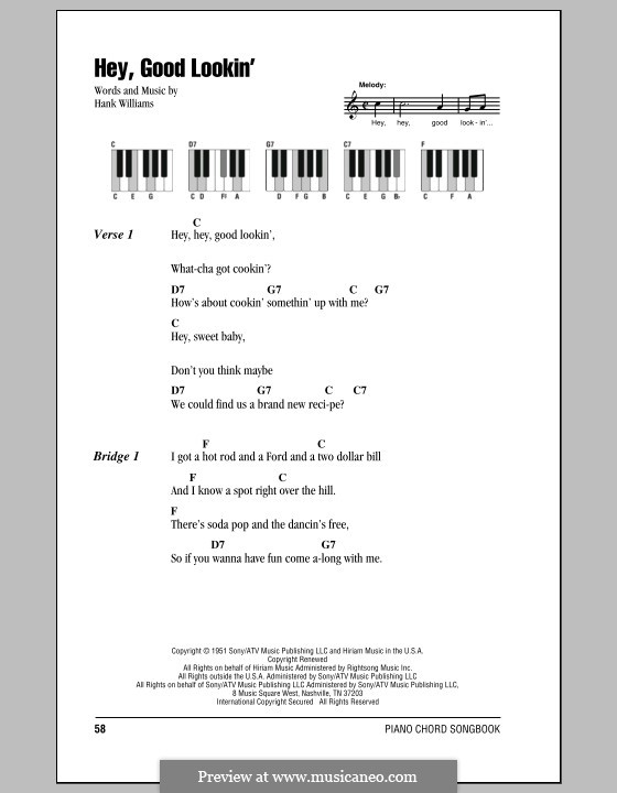 Hey, Good Lookin': Lyrics and chords by Hank Williams