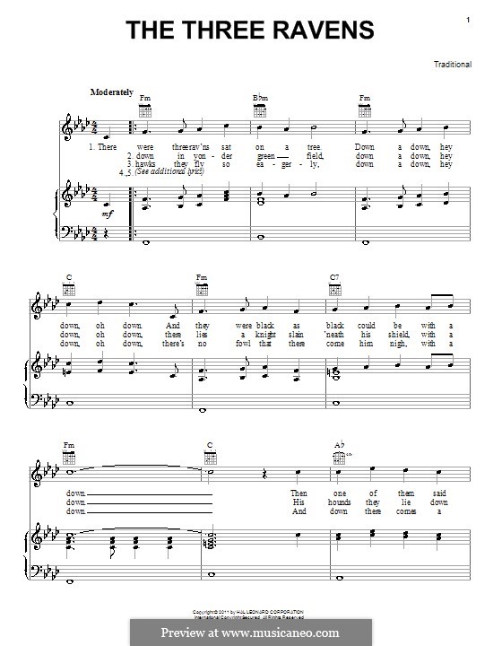 Cotton-Eye Joe sheet music for voice, piano or guitar (PDF)