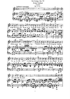 Six Songs, Op.99: Complete set by Felix Mendelssohn-Bartholdy