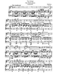 Two Songs, WoO 17: Piano-vocal score by Felix Mendelssohn-Bartholdy